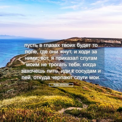 Picture 05 - Руфь 2:9 RUSV - пусть в глазах твоих будет - Bible Verse Picture