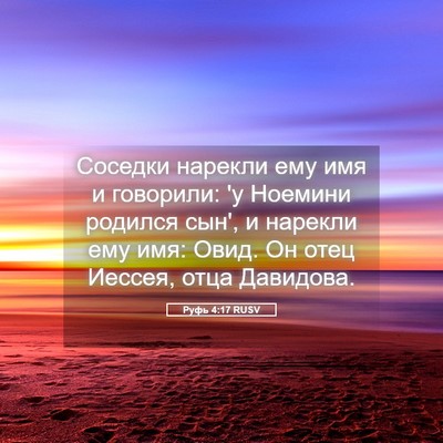 Picture 05 - Руфь 4:17 RUSV - Соседки нарекли ему имя и - Bible Verse Picture