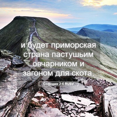 Picture 05 - Софония 2:6 RUSV - и будет приморская страна - Bible Verse Picture