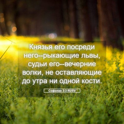 Picture 05 - Софония 3:3 RUSV - Князья его посреди - Bible Verse Picture