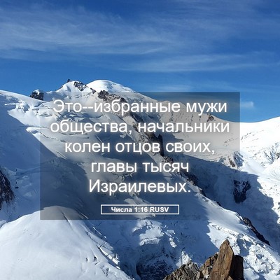 Picture 05 - Числа 1:16 RUSV - Это--избранные мужи - Bible Verse Picture