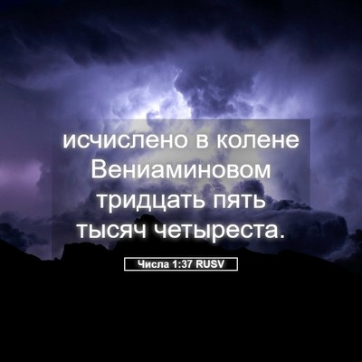 Picture 05 - Числа 1:37 RUSV - исчислено в колене - Bible Verse Picture