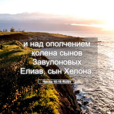 Picture 05 - Числа 10:16 RUSV - и над ополчением колена - Bible Verse Picture