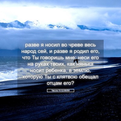Picture 05 - Числа 11:12 RUSV - разве я носил во чреве весь - Bible Verse Picture