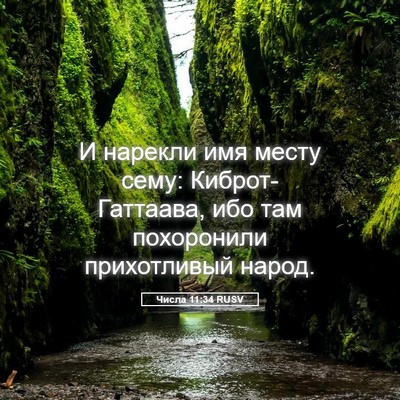 Picture 05 - Числа 11:34 RUSV - И нарекли имя месту сему: - Bible Verse Picture