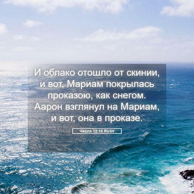 Picture 05 - Числа 12:10 RUSV - И облако отошло от скинии, - Bible Verse Picture