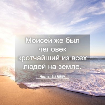 Picture 05 - Числа 12:3 RUSV - Моисей же был человек - Bible Verse Picture