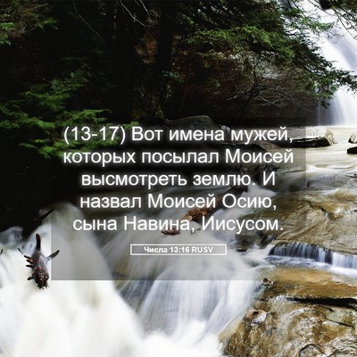 Picture 05 - Числа 13:16 RUSV - (13-17) Вот имена мужей, - Bible Verse Picture
