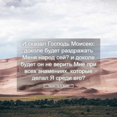 Picture 05 - Числа 14:11 RUSV - И сказал Господь Моисею: - Bible Verse Picture