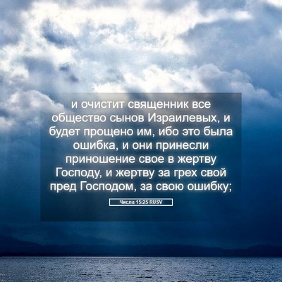 Picture 05 - Числа 15:25 RUSV - и очистит священник все - Bible Verse Picture