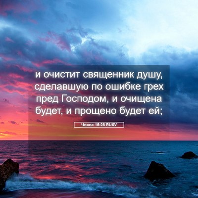 Picture 05 - Числа 15:28 RUSV - и очистит священник душу, - Bible Verse Picture