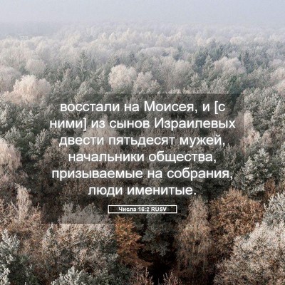 Picture 05 - Числа 16:2 RUSV - восстали на Моисея, и [с - Bible Verse Picture