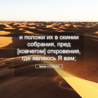 Picture 05 - Числа 17:4 RUSV - и положи их в скинии - Bible Verse Picture