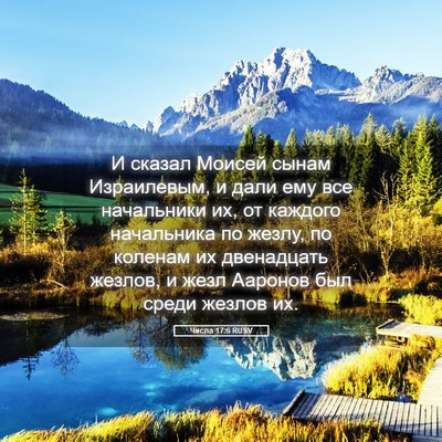Picture 05 - Числа 17:6 RUSV - И сказал Моисей сынам - Bible Verse Picture