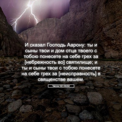 Picture 05 - Числа 18:1 RUSV - И сказал Господь Аарону: ты - Bible Verse Picture