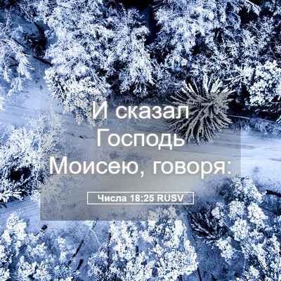 Picture 05 - Числа 18:25 RUSV - И сказал Господь Моисею, - Bible Verse Picture
