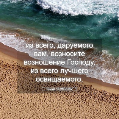 Picture 05 - Числа 18:29 RUSV - из всего, даруемого вам, - Bible Verse Picture