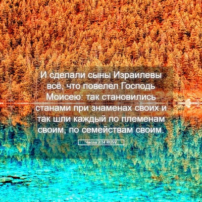 Picture 05 - Числа 2:34 RUSV - И сделали сыны Израилевы - Bible Verse Picture