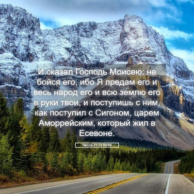 Picture 05 - Числа 21:34 RUSV - И сказал Господь Моисею: не - Bible Verse Picture