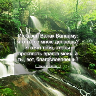 Picture 05 - Числа 23:11 RUSV - И сказал Валак Валааму: что - Bible Verse Picture