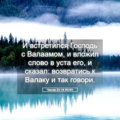 Picture 05 - Числа 23:16 RUSV - И встретился Господь с - Bible Verse Picture