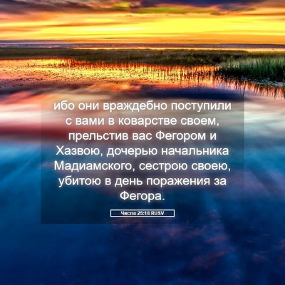 Picture 05 - Числа 25:18 RUSV - ибо они враждебно - Bible Verse Picture