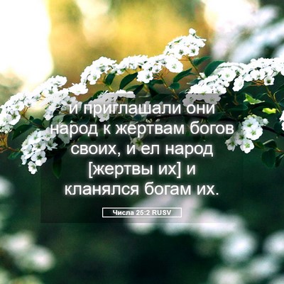 Picture 05 - Числа 25:2 RUSV - и приглашали они народ к - Bible Verse Picture