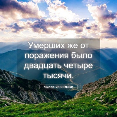 Picture 05 - Числа 25:9 RUSV - Умерших же от поражения - Bible Verse Picture