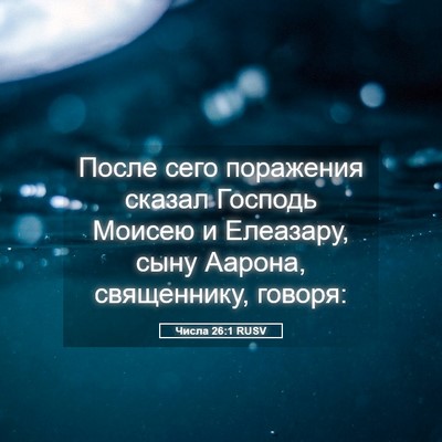 Picture 05 - Числа 26:1 RUSV - После сего поражения - Bible Verse Picture