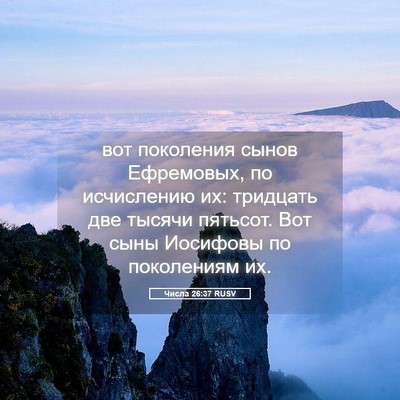 Picture 05 - Числа 26:37 RUSV - вот поколения сынов - Bible Verse Picture
