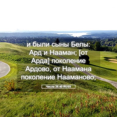Picture 05 - Числа 26:40 RUSV - и были сыны Белы: Ард и - Bible Verse Picture