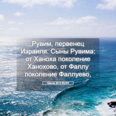 Picture 05 - Числа 26:5 RUSV - Рувим, первенец Израиля. - Bible Verse Picture