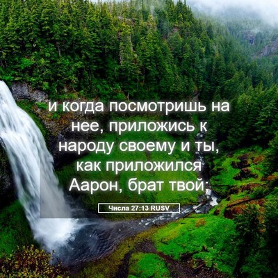 Picture 05 - Числа 27:13 RUSV - и когда посмотришь на нее, - Bible Verse Picture