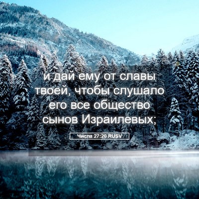 Picture 05 - Числа 27:20 RUSV - и дай ему от славы твоей, - Bible Verse Picture