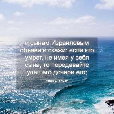 Picture 05 - Числа 27:8 RUSV - и сынам Израилевым объяви - Bible Verse Picture