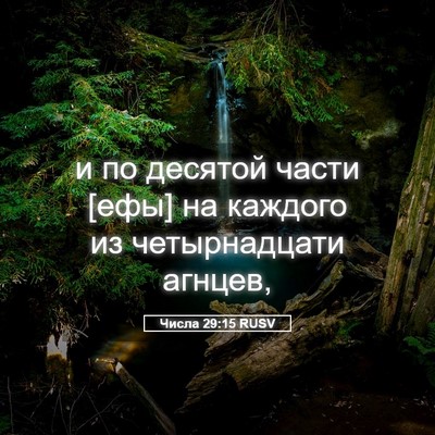 Picture 05 - Числа 29:15 RUSV - и по десятой части [ефы] на - Bible Verse Picture