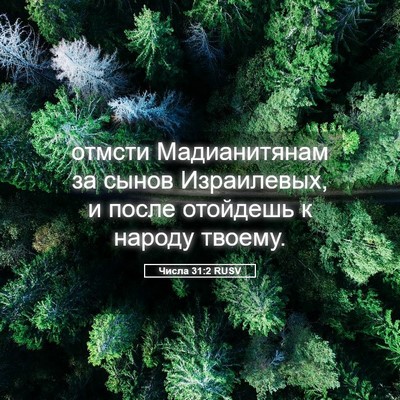 Picture 05 - Числа 31:2 RUSV - отмсти Мадианитянам за - Bible Verse Picture