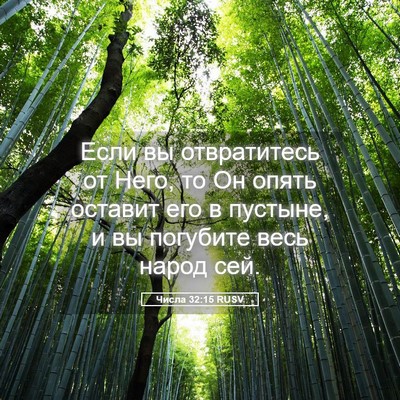 Picture 05 - Числа 32:15 RUSV - Если вы отвратитесь от - Bible Verse Picture