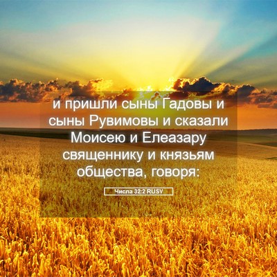 Picture 05 - Числа 32:2 RUSV - и пришли сыны Гадовы и сыны - Bible Verse Picture
