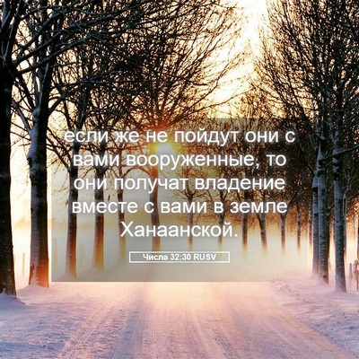 Picture 05 - Числа 32:30 RUSV - если же не пойдут они с - Bible Verse Picture