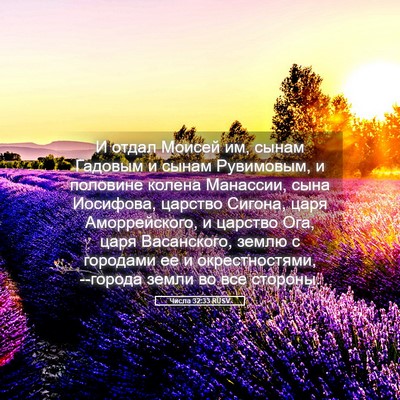 Picture 05 - Числа 32:33 RUSV - И отдал Моисей им, сынам - Bible Verse Picture