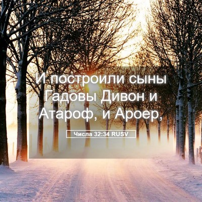Picture 05 - Числа 32:34 RUSV - И построили сыны Гадовы - Bible Verse Picture