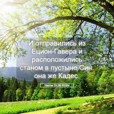 Picture 05 - Числа 33:36 RUSV - И отправились из - Bible Verse Picture