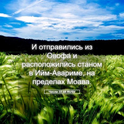 Picture 05 - Числа 33:44 RUSV - И отправились из Овофа и - Bible Verse Picture