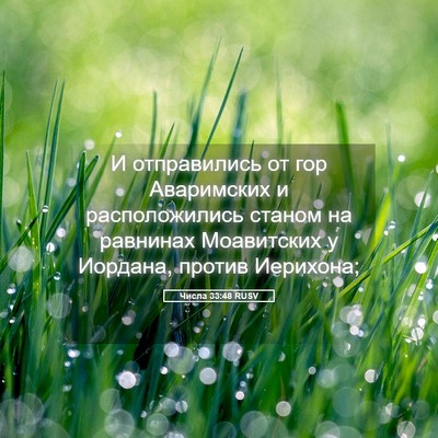 Picture 05 - Числа 33:48 RUSV - И отправились от гор - Bible Verse Picture