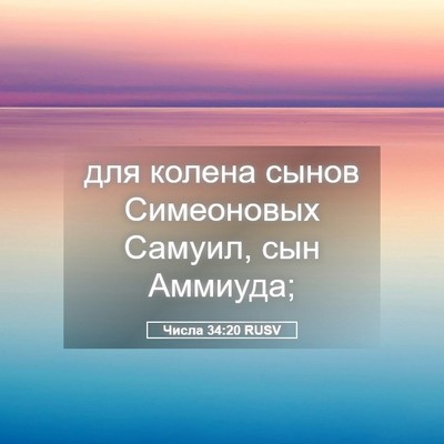 Picture 05 - Числа 34:20 RUSV - для колена сынов - Bible Verse Picture