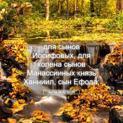 Picture 05 - Числа 34:23 RUSV - для сынов Иосифовых, для - Bible Verse Picture