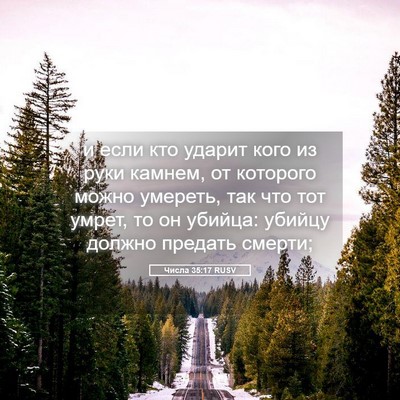Picture 05 - Числа 35:17 RUSV - и если кто ударит кого из - Bible Verse Picture
