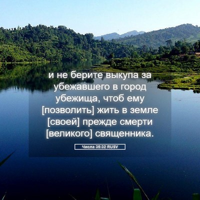 Picture 05 - Числа 35:32 RUSV - и не берите выкупа за - Bible Verse Picture