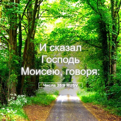 Picture 05 - Числа 35:9 RUSV - И сказал Господь Моисею, - Bible Verse Picture